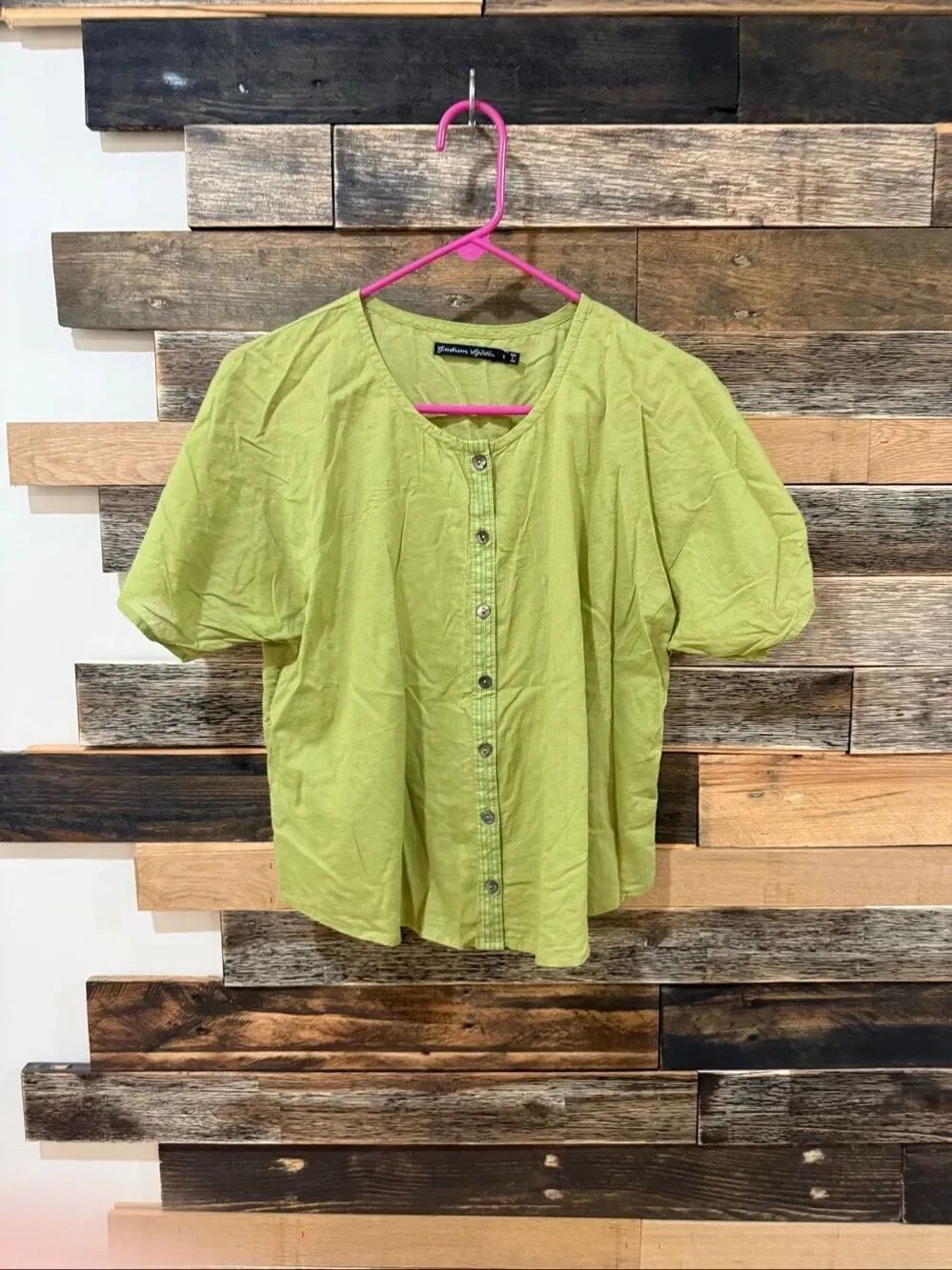 Gudrun Sjoden top blouse button front sz S